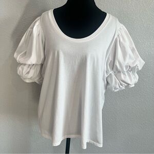 Express White Puff Sleeve Blouse
